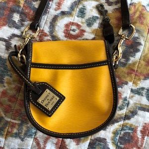 Yellow brown Dooney and Bourke purse